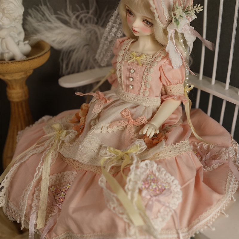 【BREZZA】【1/4,1/6】ドール服　ピーチトフィー　1/4ドール　1/4ドール服　1/4サイズ　1/4ドール用　SDM　MSD　ドレス　ロリータ
