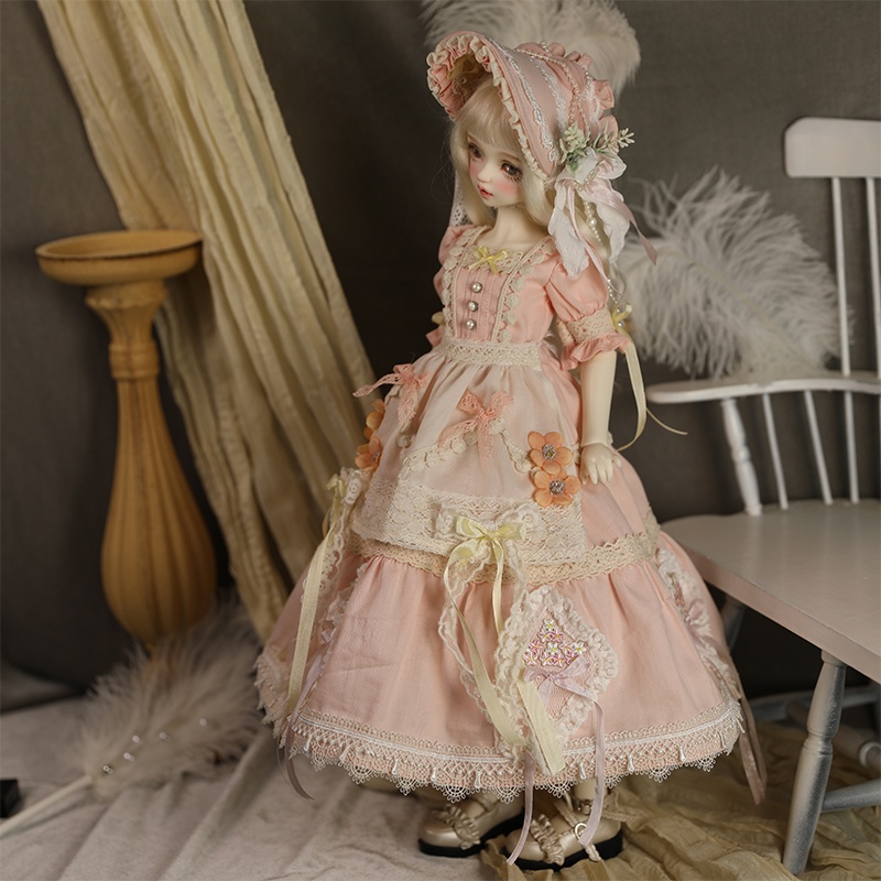 【BREZZA】【1/4,1/6】ドール服　ピーチトフィー　1/4ドール　1/4ドール服　1/4サイズ　1/4ドール用　SDM　MSD　ドレス　ロリータ