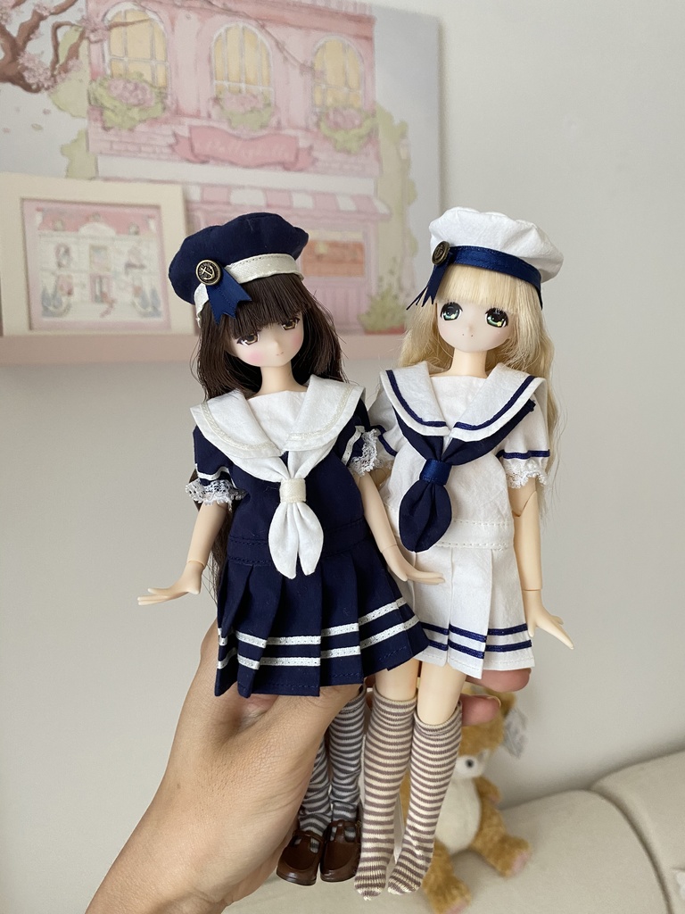 【BREZZA】【azone】セーラー服 ネイビー セット ドレス ストライプ アゾン 制服 ワンピース Little Navy