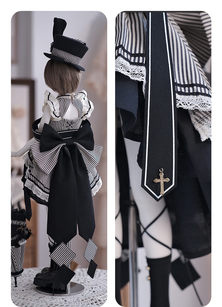 【1/4】BySunE ストライプ礼讃 7点セット 1/4ドール MDD CD2 1/4ドール服 1/4サイズ 1/4ドール用 MSD【条纹礼赞】