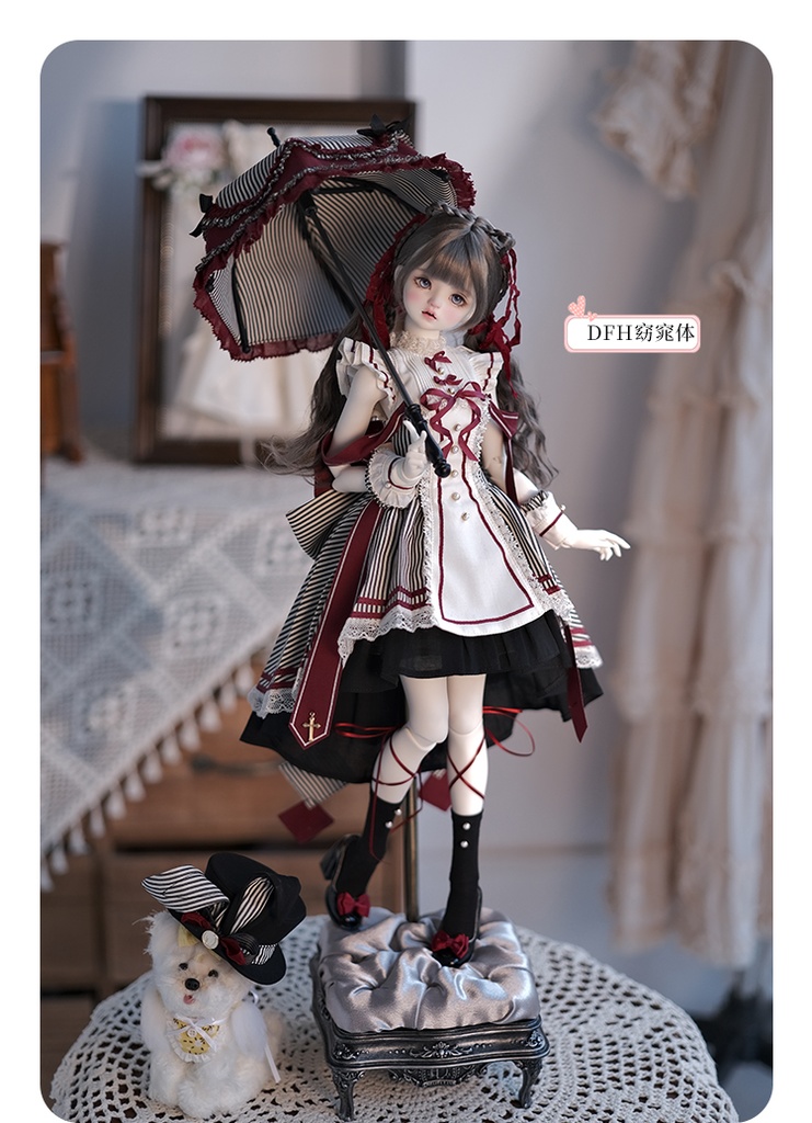 【1/4】BySunE ストライプ礼讃 7点セット 1/4ドール MDD CD2 1/4ドール服 1/4サイズ 1/4ドール用 MSD【条纹礼赞】