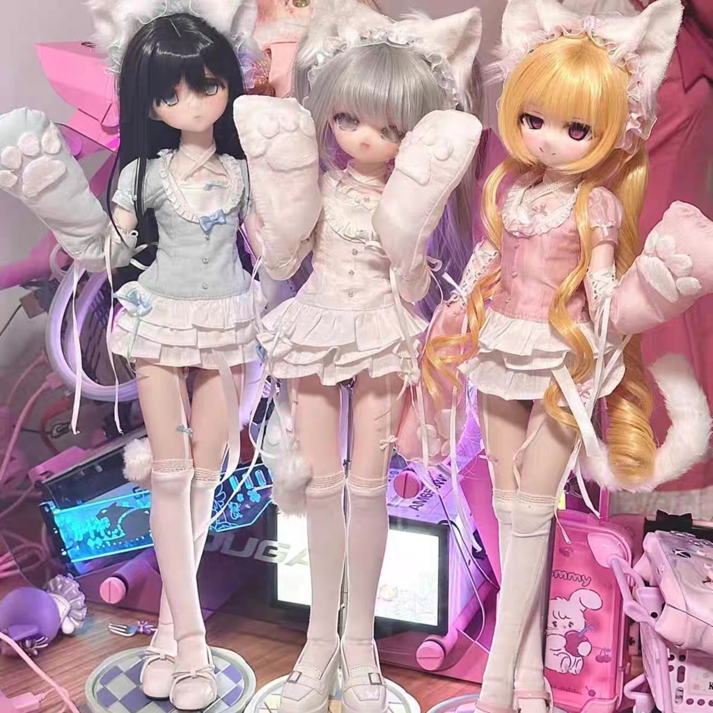 【1/4】　猫耳　1/4ドール　MDD　1/4ドール服　1/4サイズ　1/4ドール用　MSD　