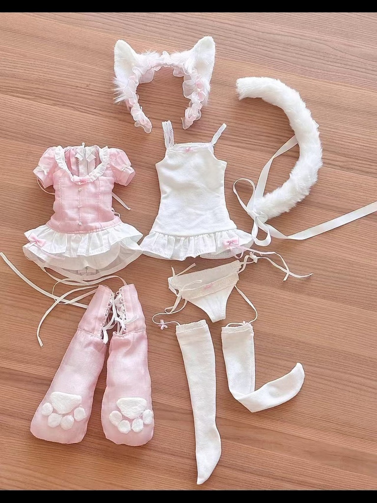 【1/4】 猫耳 1/4ドール MDD 1/4ドール服 1/4サイズ 1/4ドール用 MSD