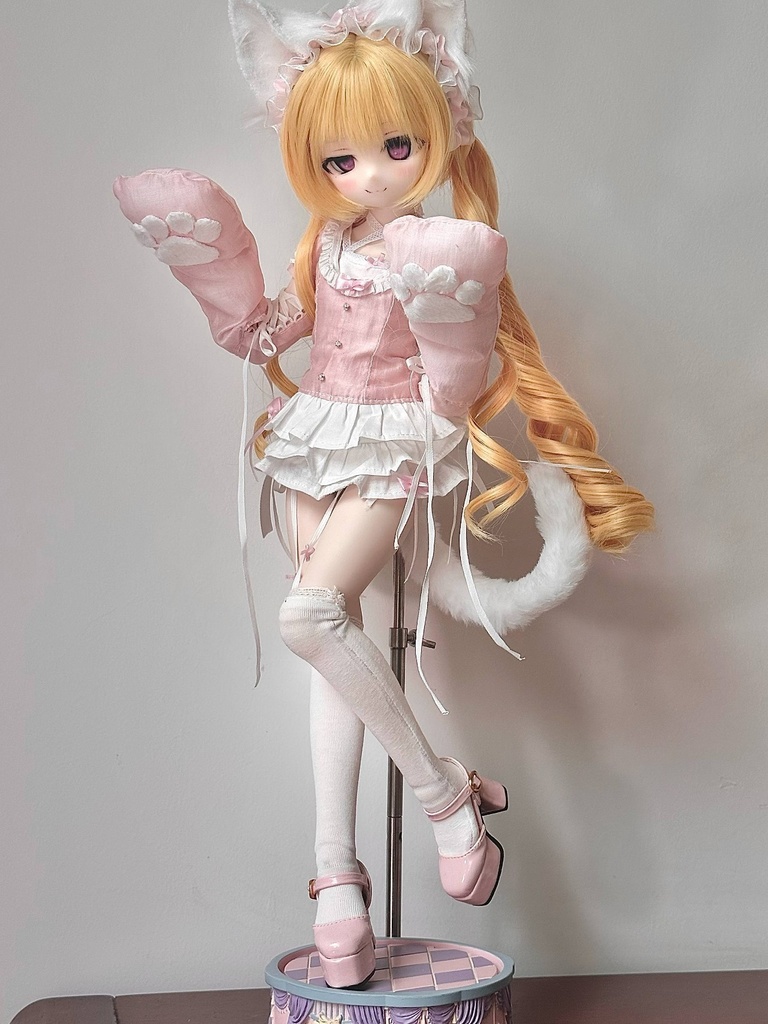 【1/4】 猫耳 1/4ドール MDD 1/4ドール服 1/4サイズ 1/4ドール用 MSD
