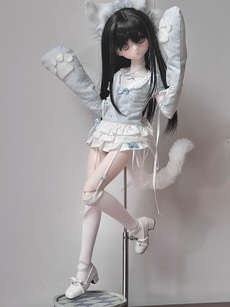 【1/4】 猫耳 1/4ドール MDD 1/4ドール服 1/4サイズ 1/4ドール用 MSD
