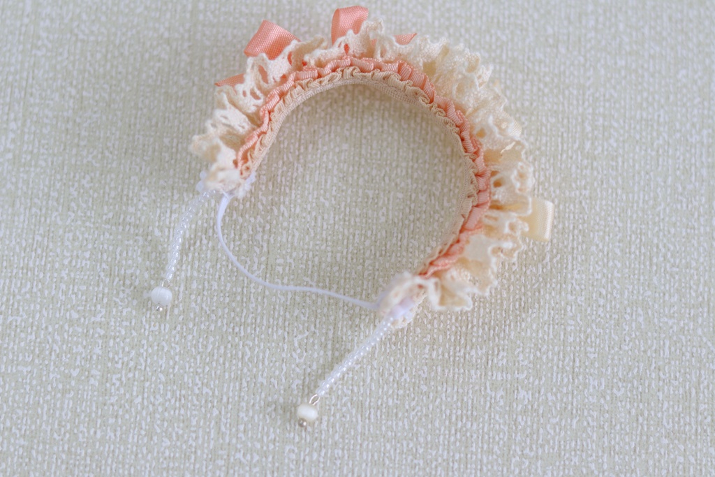 【春日礼】1/12ドール服 ロリータ ワンピース ヘッドドレスセット