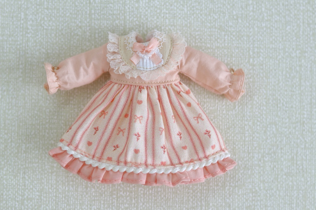【春日礼】1/12ドール服 ロリータ ワンピース ヘッドドレスセット