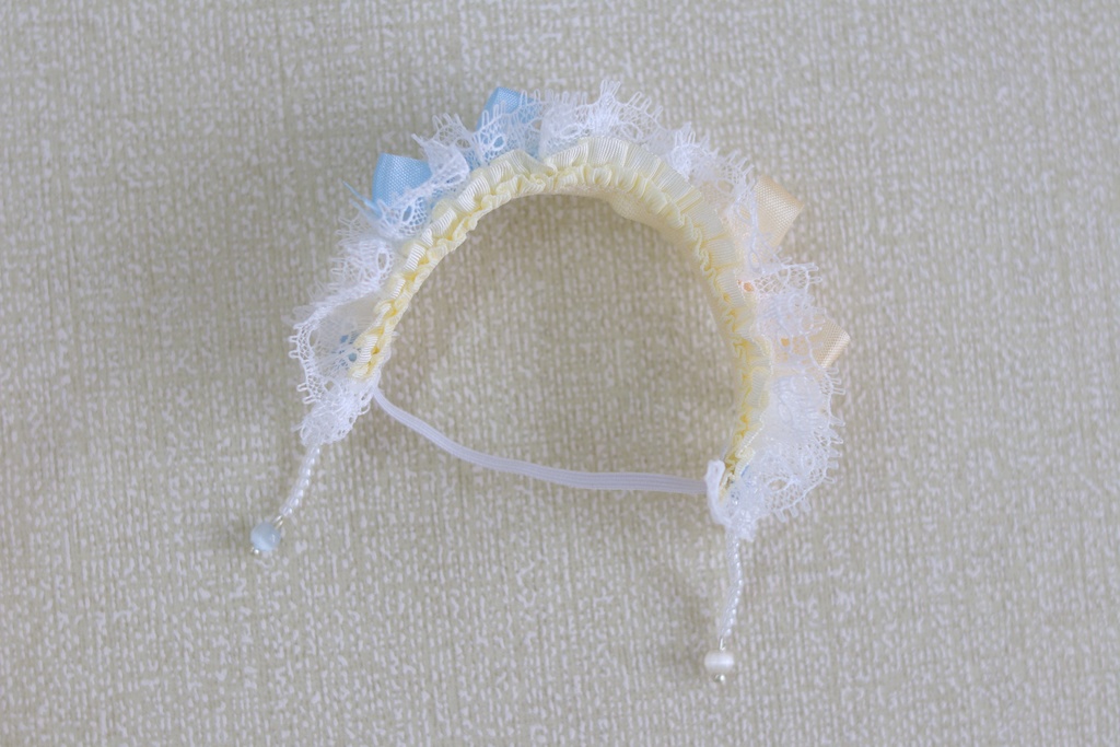 【春日礼】1/12ドール服 ロリータ ワンピース ヘッドドレスセット