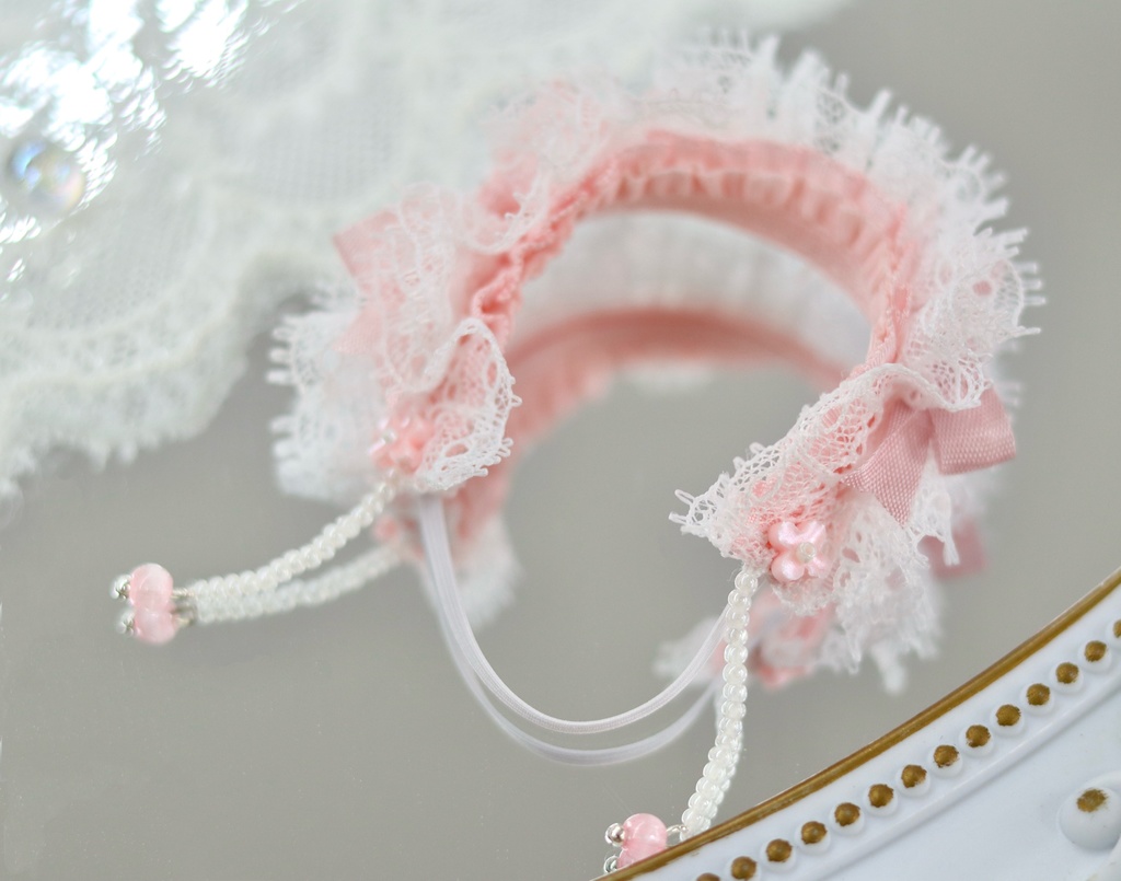 【春日礼】1/12ドール服 ロリータ ワンピース ヘッドドレスセット