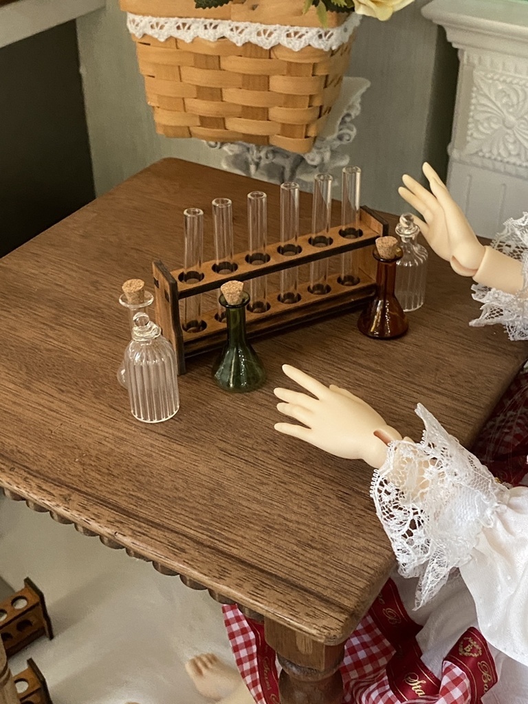 【ID75,1/3】ドール用 魔薬教室シリーズ BJD 理科道具セット 試験管 蒸留瓶