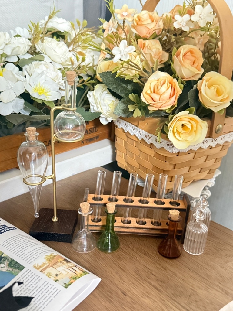 【ID75,1/3】ドール用 魔薬教室シリーズ BJD 理科道具セット 試験管 蒸留瓶