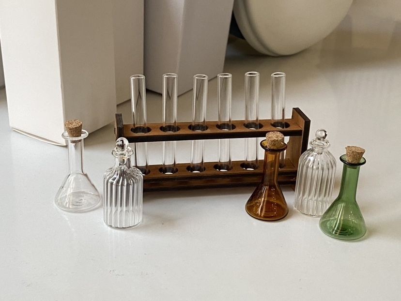 【ID75,1/3】ドール用 魔薬教室シリーズ BJD 理科道具セット 試験管 蒸留瓶