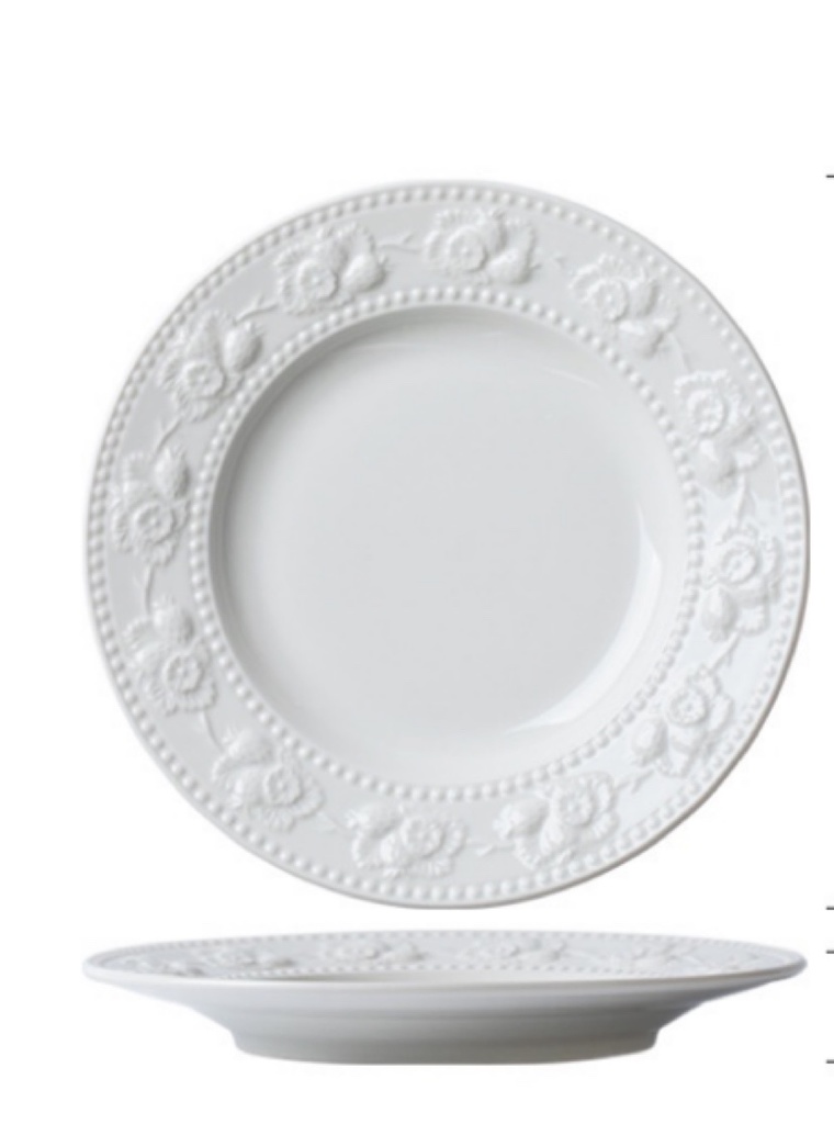 【ID75,1/3】ドール用 陶器プレート ボウル 白色 BJD 道具