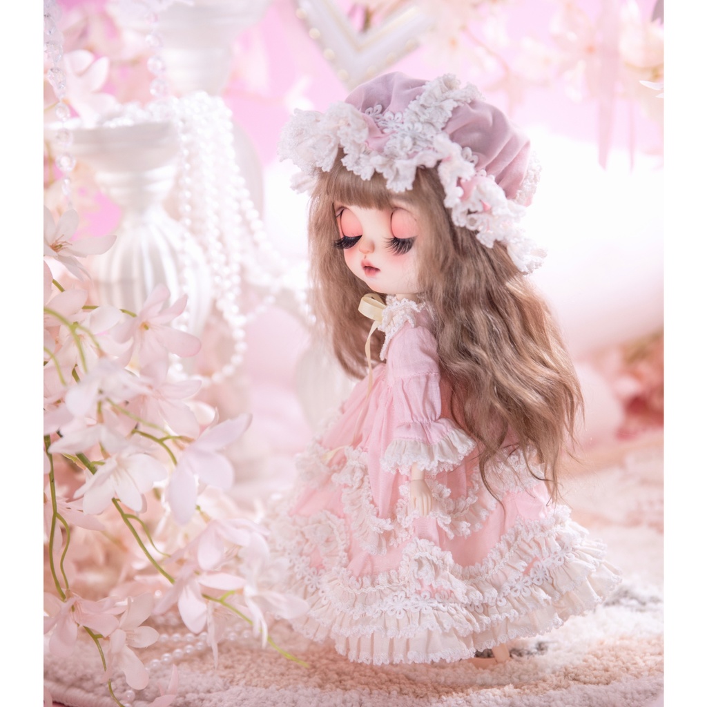 【1/4】【1/6】ブライス ナイトドレス 夢かわピンク ロリータ スリープ 樱梦ウェアセット