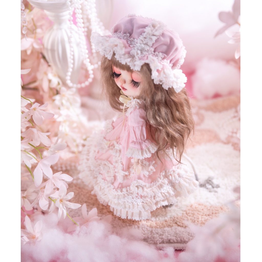 【1/4】【1/6】ブライス ナイトドレス 夢かわピンク ロリータ スリープ 樱梦ウェアセット