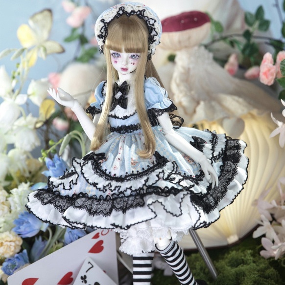 【1/4】ドール服　アリス　5点セット　ロリータ　洋装　フェアリーテイル風　ロリータ　ワンピース