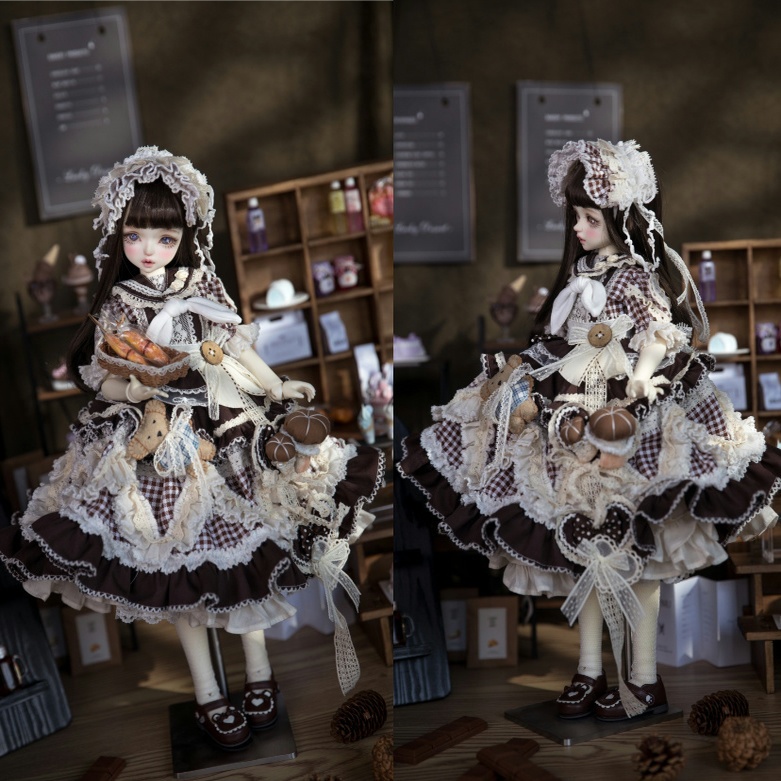 【1/4】【1/6】ドール服 モグ・クリチョコ 8点セット ロリータ 洋装 蘑菇可丽巧