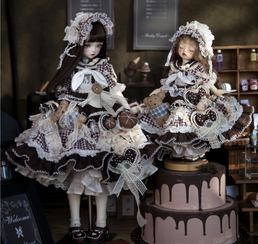 【1/4】【1/6】ドール服 モグ・クリチョコ 8点セット ロリータ 洋装 蘑菇可丽巧