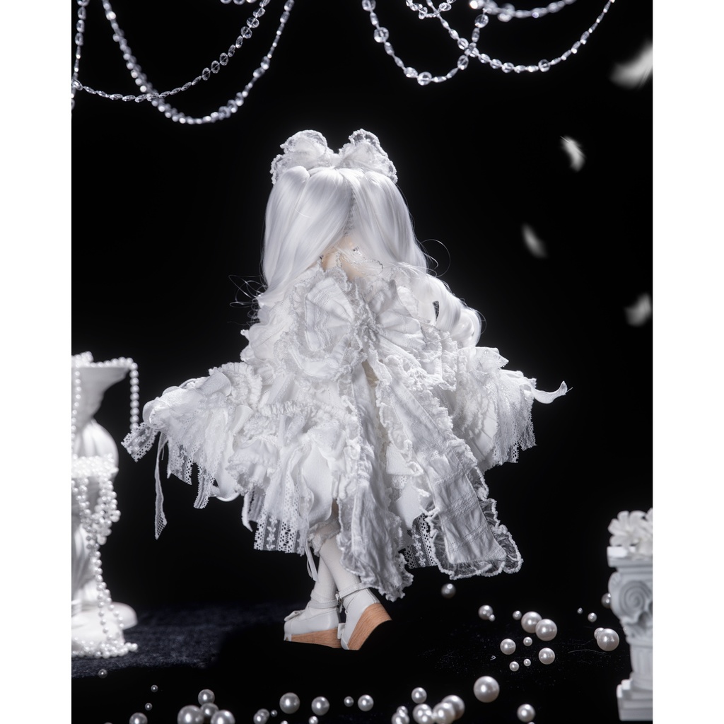 【1/4】ドール服 ホワイトエンジェル 6点セット ロリータ 纯白天使