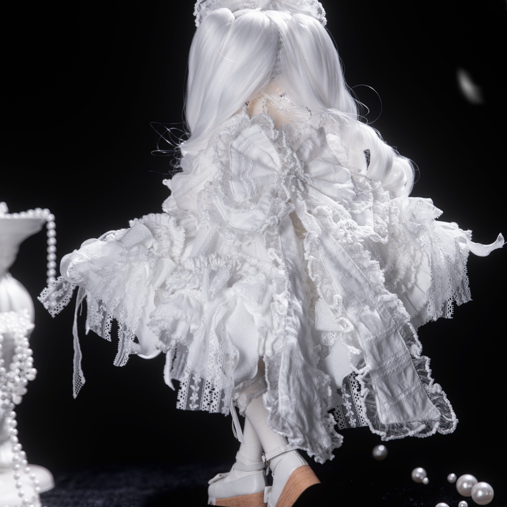 【1/4】ドール服 ホワイトエンジェル 6点セット ロリータ 纯白天使
