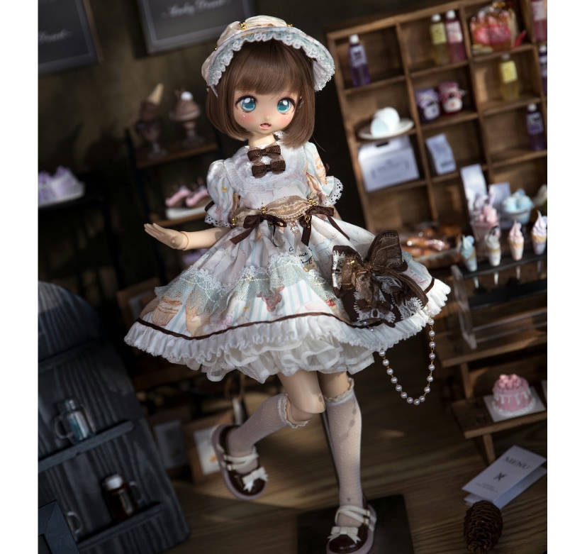 【1/4】ドール服　モカミッション　6点セット　ミント　モカ　ロリータ　ワンピース　ロリータ　洋装　グリーン　摩卡使命