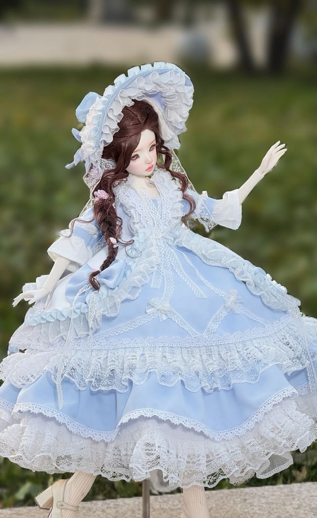 【1/4】ドール服  ロリータ　6点セット　ロココ調　宮廷風　エレガント　柚子塔塔