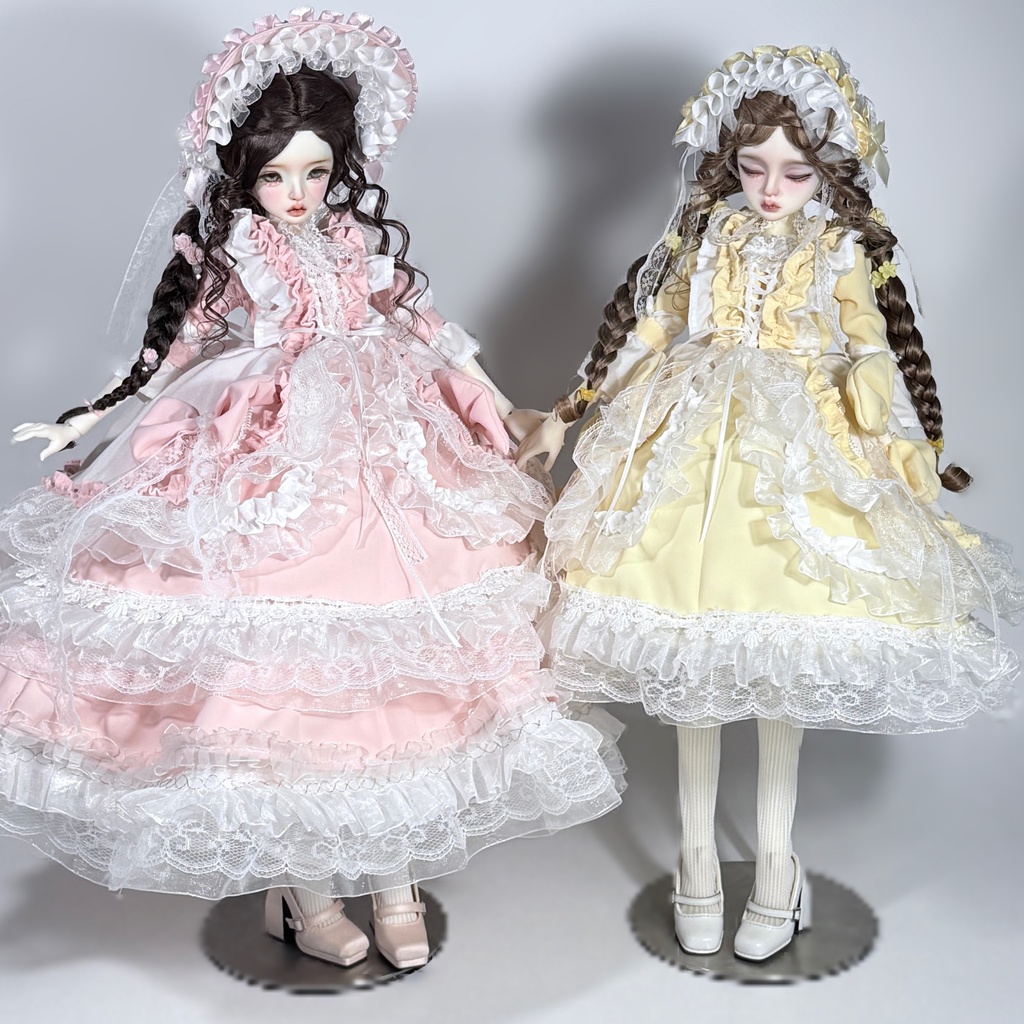 【1/4】ドール服 ロリータ　7点セット　ロココ調　宮廷風　エレガント　柚子塔塔