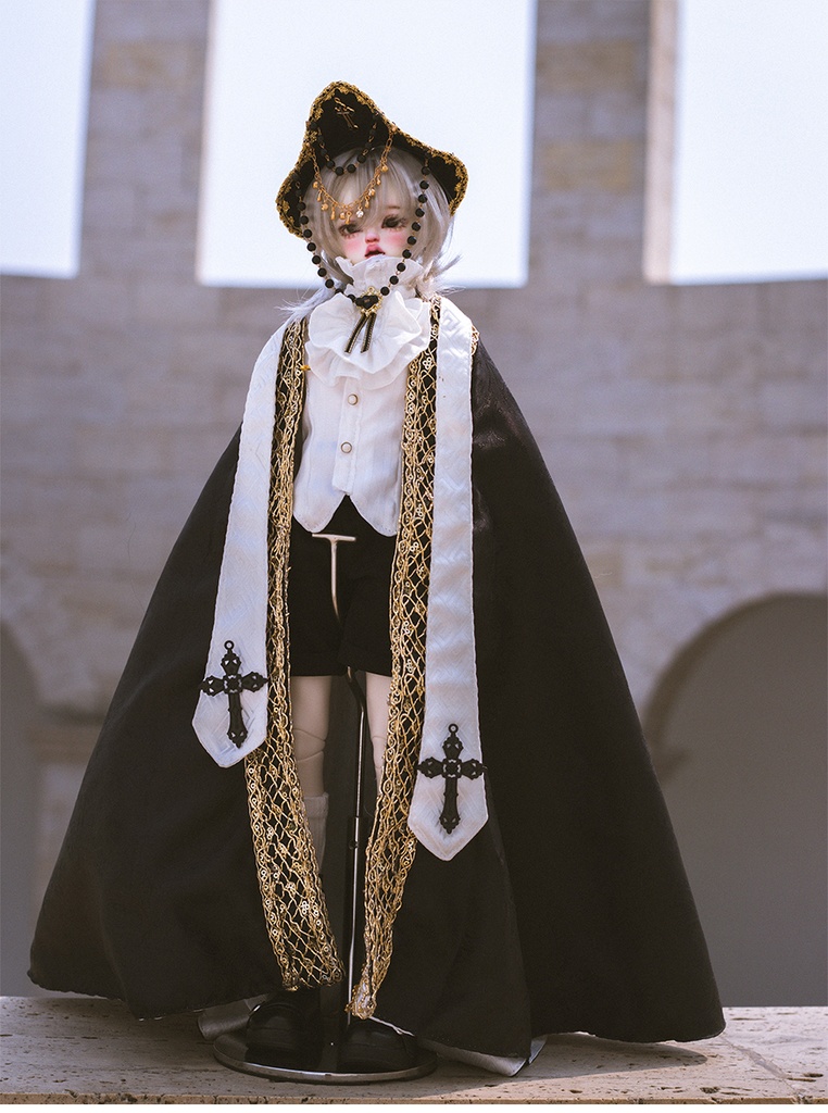 【1/4】ドール服　暗夜咏叹　8点セット　ロココ調　宮廷風　エレガント　一栗糖糖