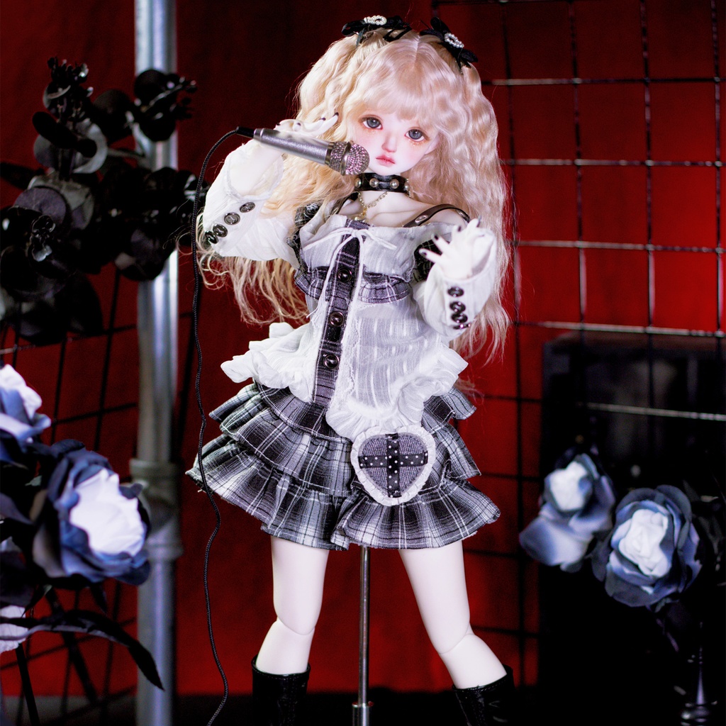 【1/4】ドール服 心夢メロディ 5点セット スカート オフショルダー 心梦旋律