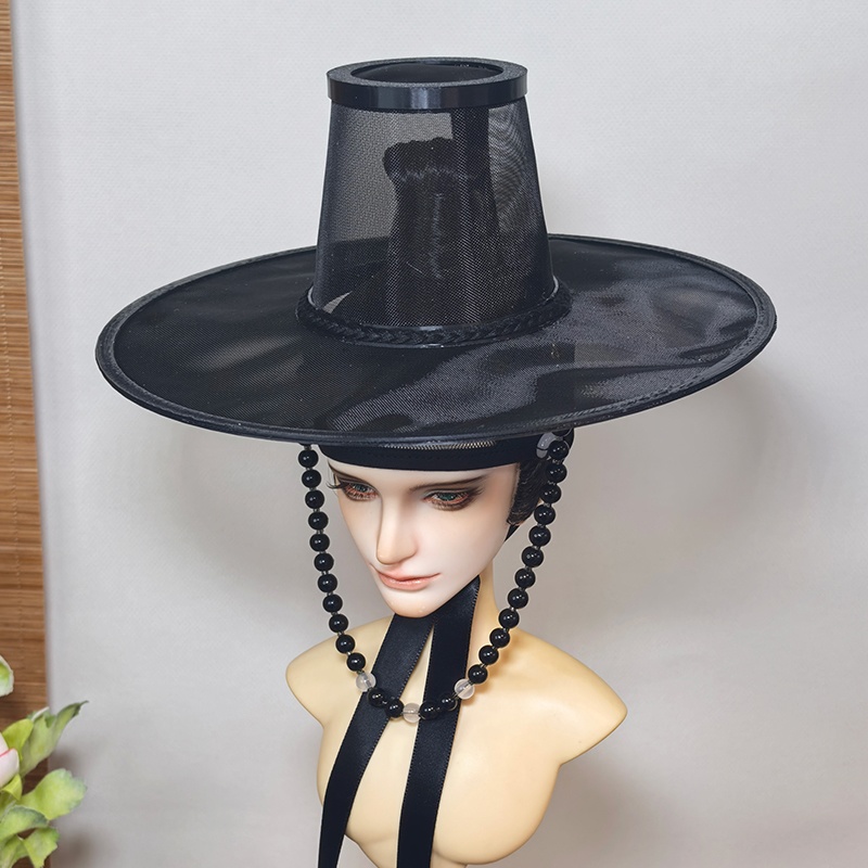 【1/4】【1/3】【ID75】黒笠 韓国 朝鮮風 明代風 ドール用 古装 帽子 撮影小物