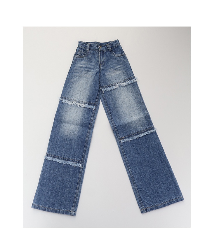 【1/4,ID75】デニムパンツ フリンジ加工 ドール服