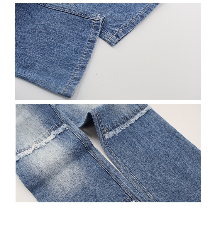 【1/4,ID75】デニムパンツ フリンジ加工 ドール服