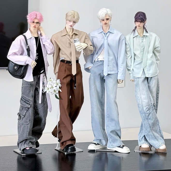 【ID75,73,77】シャツ　7色　同色系のネクタイ付き