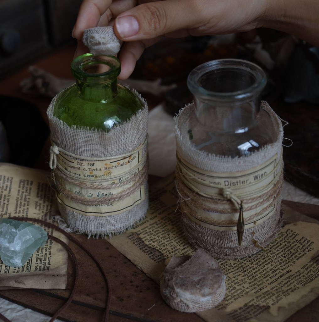 魔法薬ボトル アンティーク風ガラス瓶 カフェ バー 花屋 撮影 ディスプレイ ウィッチ雑貨風