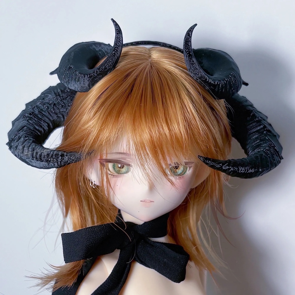 【1/4,1/3】悪魔の角 ひつじの角 白 黒