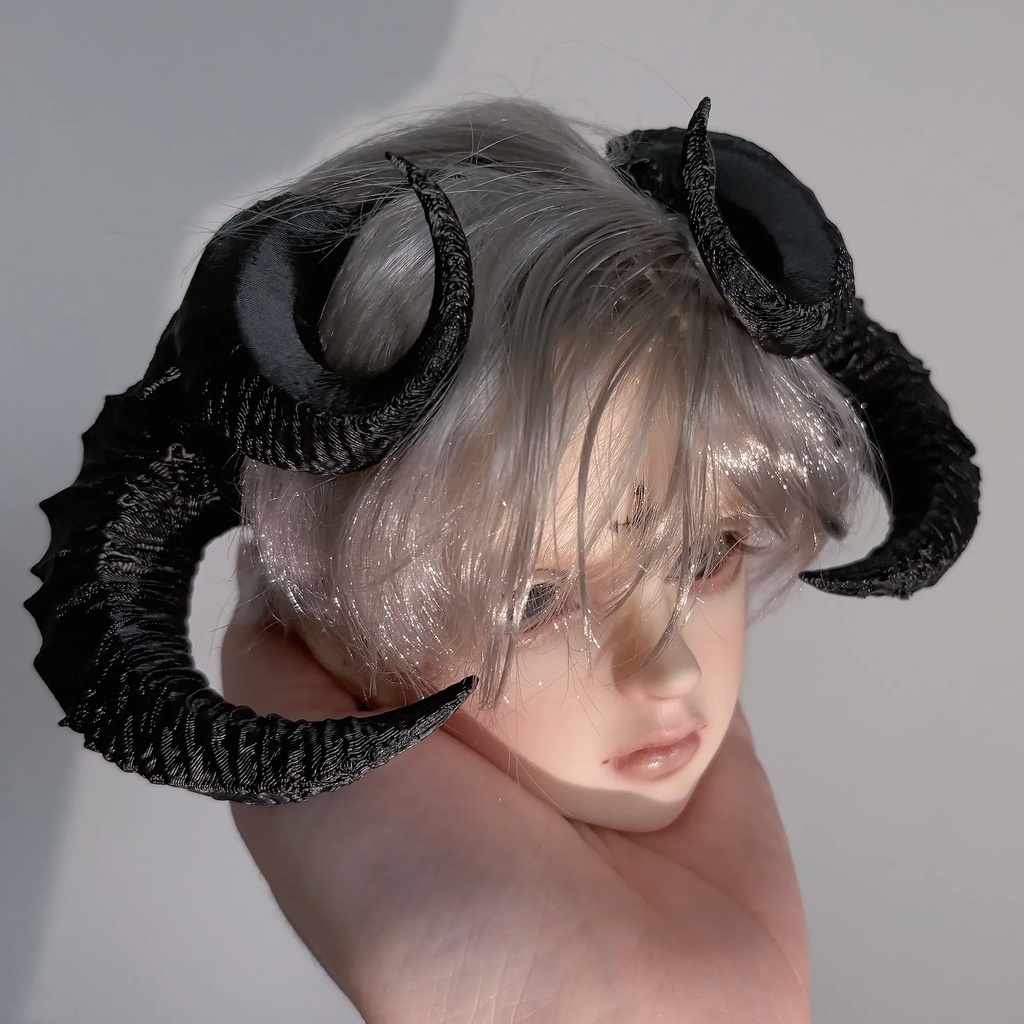 【1/4,1/3】悪魔の角　ひつじの角　白　黒