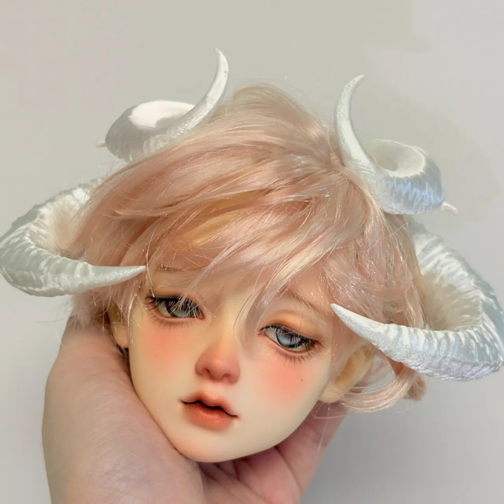 【1/4,1/3】悪魔の角 ひつじの角 白 黒