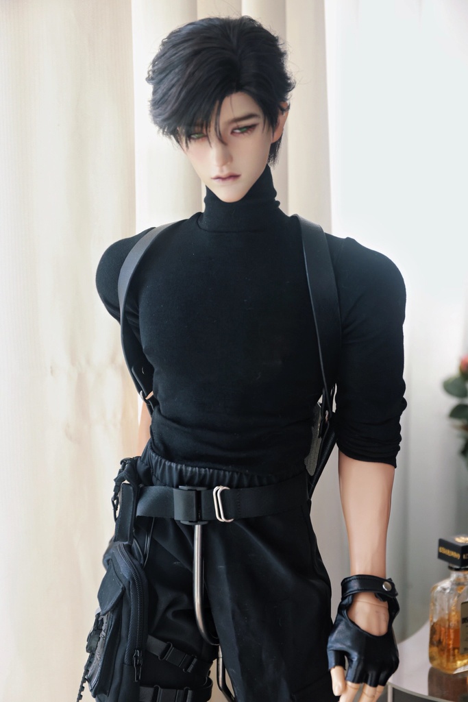 【ID75】 ハイネック　タイトインナー　75cm　77cm　透け感あり　高伸縮