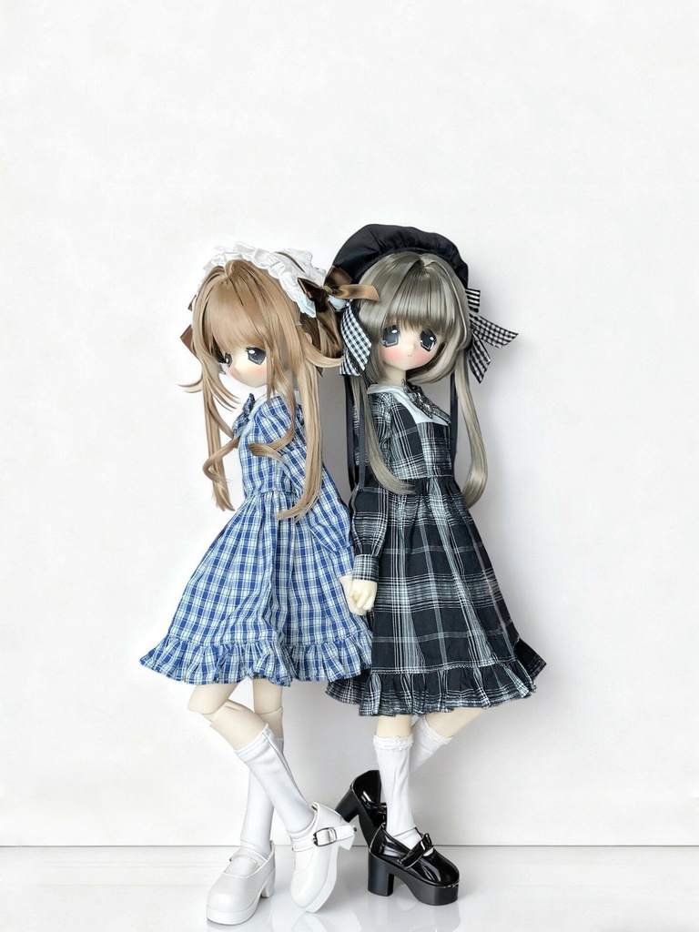 チェックワンピース 1/4ドール服