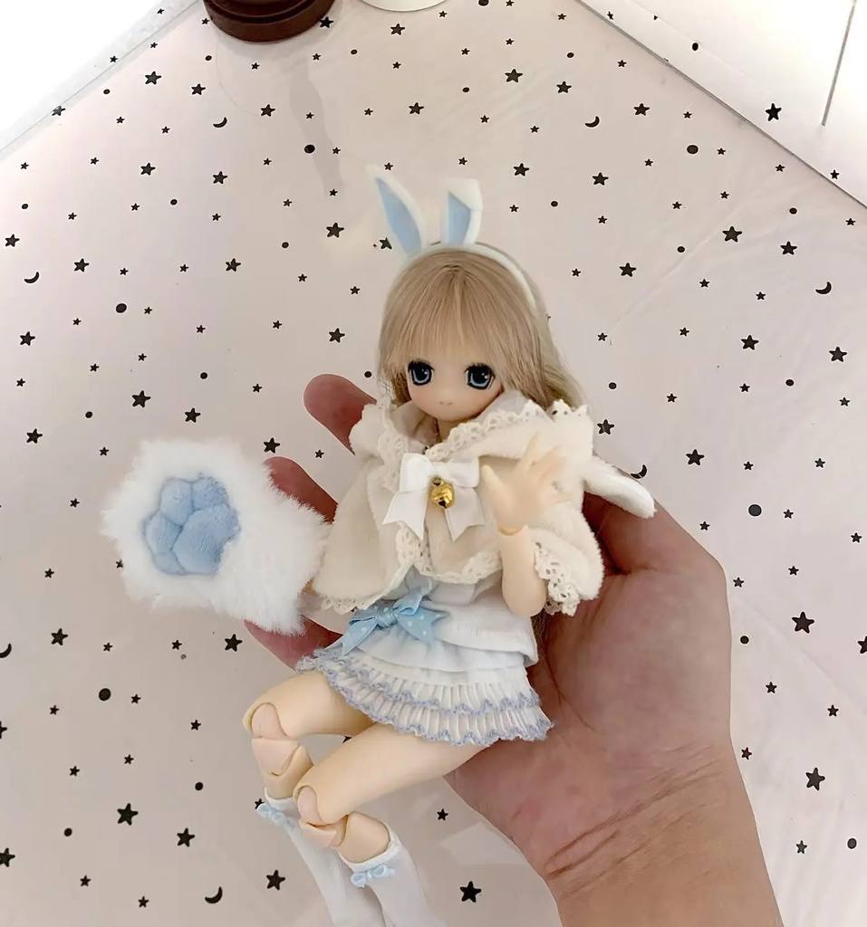 1/6ドール服 猫耳ケープ azone ob22 ob24