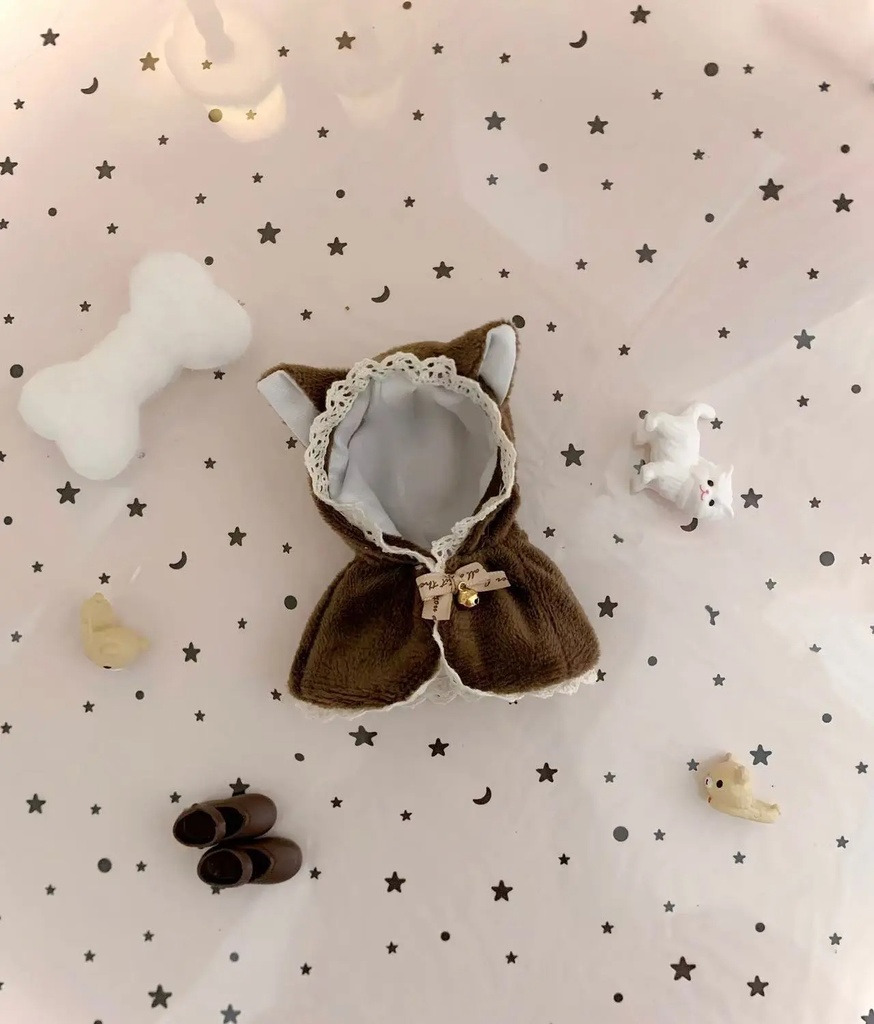 1/6ドール服 猫耳ケープ azone ob22 ob24