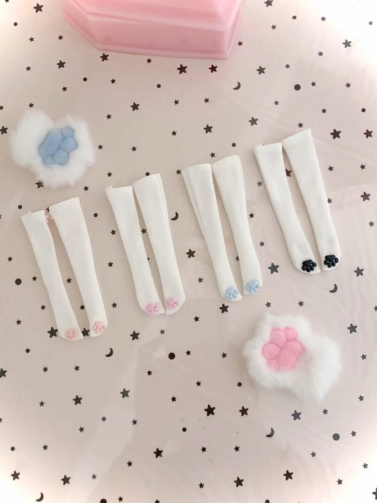 1/6ドール服 猫耳ニーハイソックス azone ob22 ob24