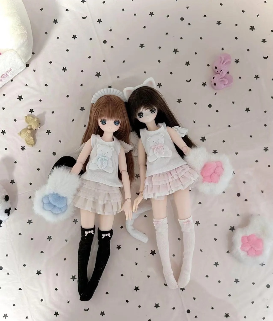 1/6ドール服 猫耳ニーハイソックス azone ob22 ob24