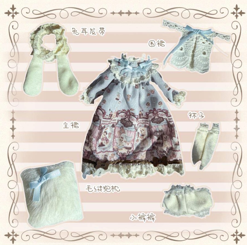 1/8ドール服 大1/12ドール服 ロリータ 6点セット