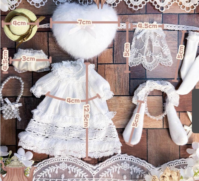 1/8ドール服 大1/12ドール服 ロリータ 6点セット