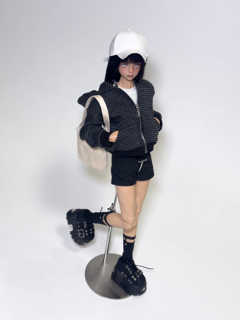 1/4ドール服 1/6ドール服 3色 ストライプジャケット ストライプアウター