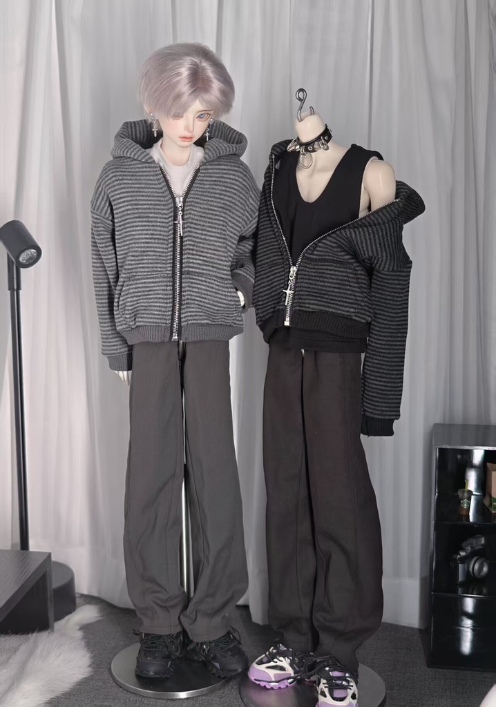 1/4ドール服 1/6ドール服 3色 ストライプジャケット ストライプアウター