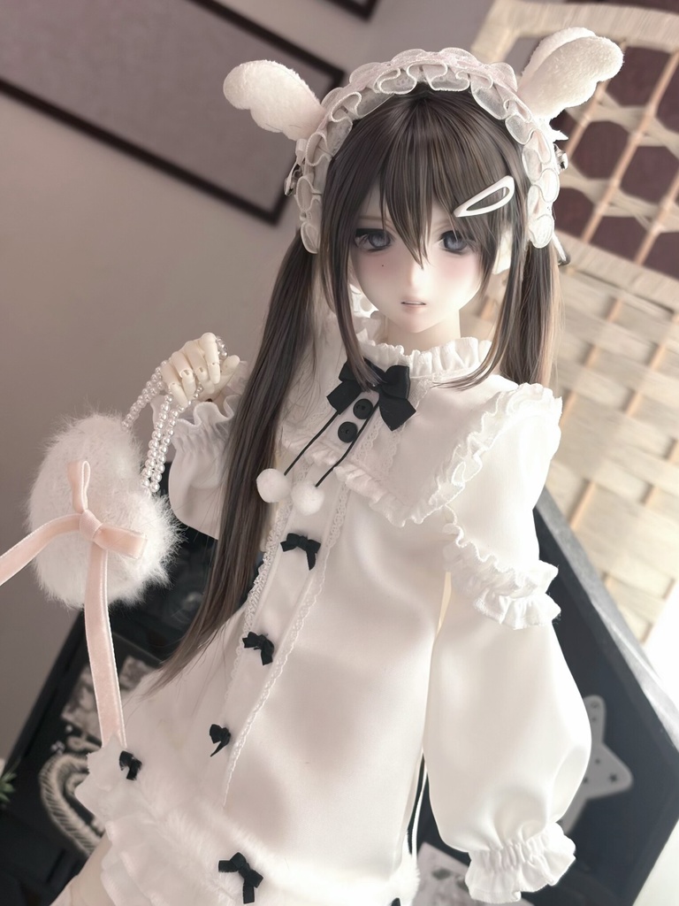1/4ドール服 1/6ドール服 冬綿日 冬のスリープドレス