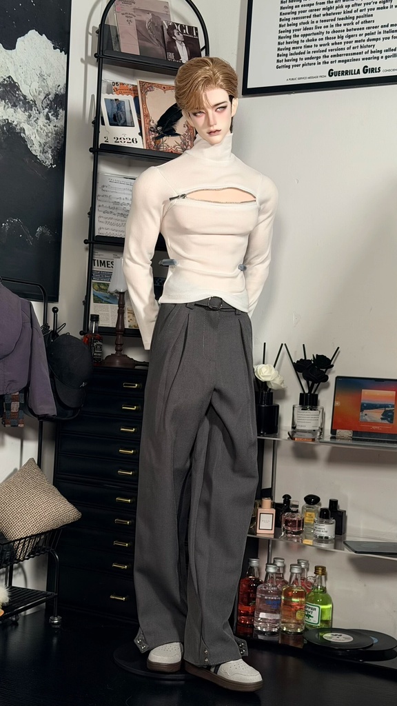 【ID75】 ハイネック オープンインナー ドール服