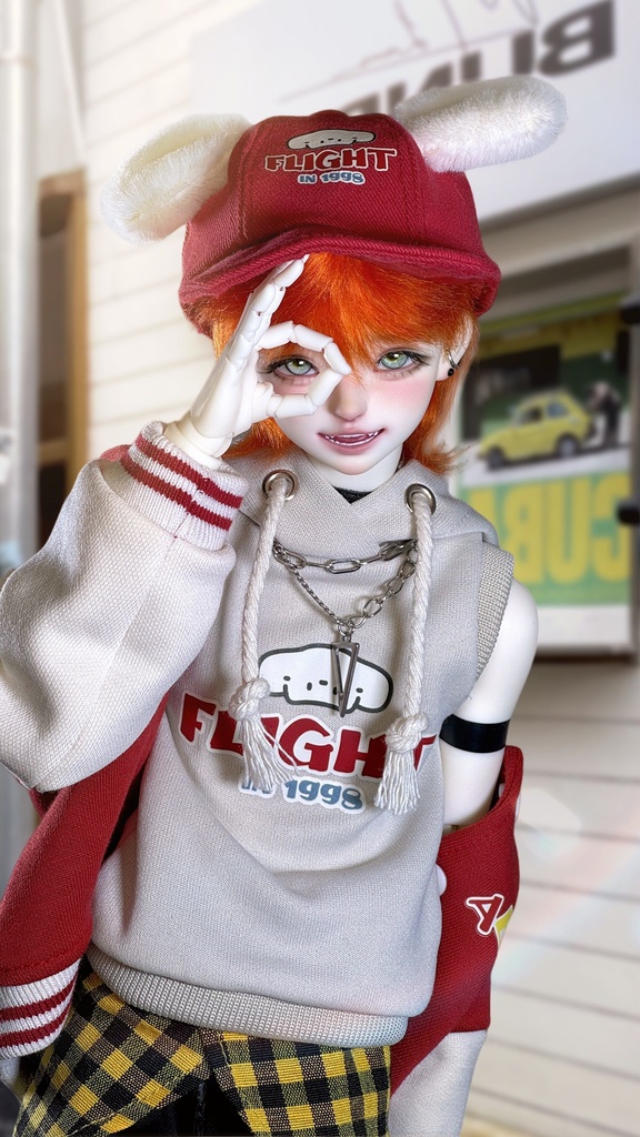 1/4ドール服 レトロカレッジスタイル ストリートセット